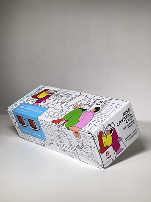 Набор 2 стакана RISE CRYSTAL CUP 280 мл коричневый